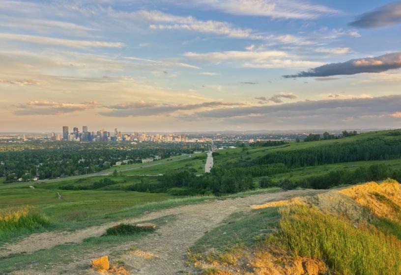 View of Downtown Calgary, just a 25-minute drive away.